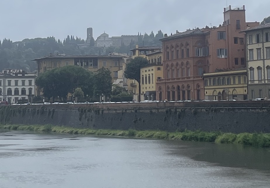South bank of River Arno today bank of river arno in Florence
