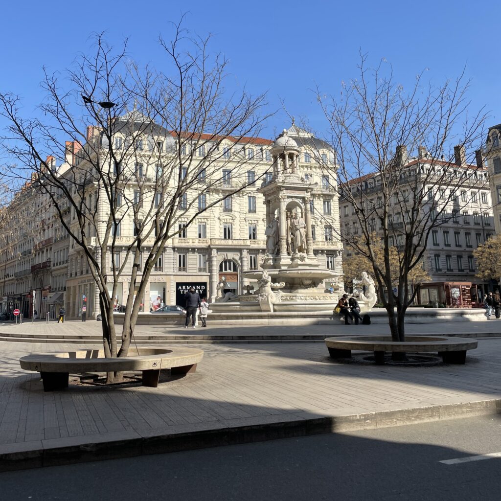 white building on Place des Jacobins, Lyon, France